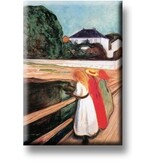 Kühlschrankmagnet, Die Mädchen auf der Brücke, Munch