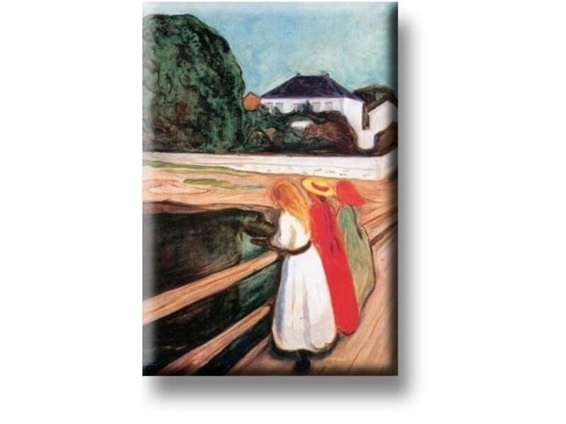 Kühlschrankmagnet, Die Mädchen auf der Brücke, Munch