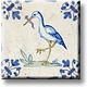 Imán de nevera, azulejo azul de Delft, cigüeña