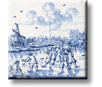 Fridge magnet, Delft blue tile, Children's games, ice fun