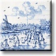 Aimant de réfrigérateur, carreau bleu de Delft, jeux pour enfants, amusement sur glace