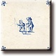 Aimant pour réfrigérateur, carrelage bleu Delft, jeux pour enfants, toupies