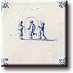 Aimant pour réfrigérateur, carrelage bleu de Delft, jeux pour enfants, corde à sauter