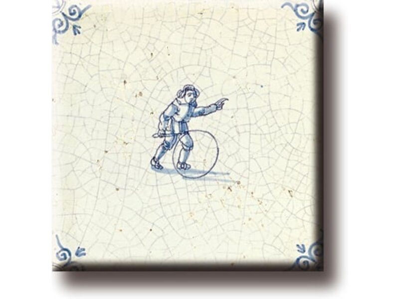 Fridge magnet, Delft blue tile, Children's games, hoops