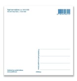Postal, azulejo azul de Delft Tulipán con corazón