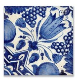 Postkarte, Delft Blue Tile Diagonal Tulipip