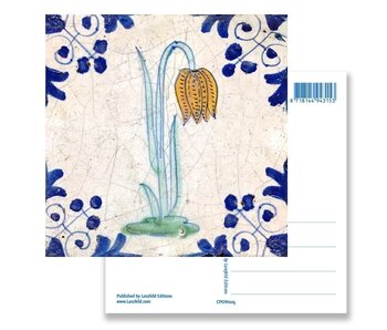 Carte postale, tuile bleue Delft Vanneau