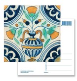 Carte postale, Vase à fleurs en carreaux bleus de Delft, vers 1650