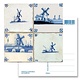 Postkarte, Delfter Blauer Fliesen Tableau Mills