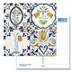 Postal, azulejos azules de Delft Flores de cuadro