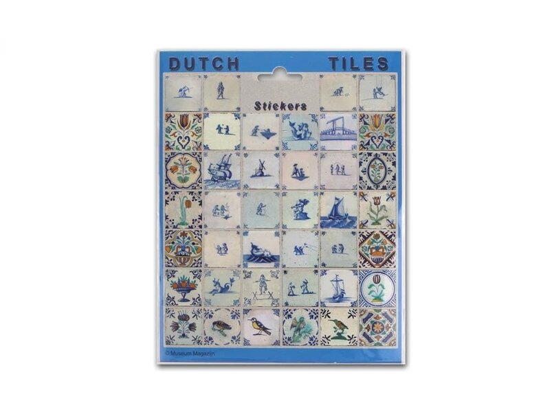Aufkleberblatt, Delfter blaue Fliesen