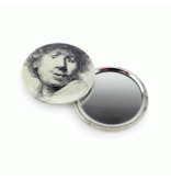 Spiegeltje, Ø 60 mm,,Verbaasde blik, Rembrandt