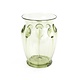 Historisches Glas, Drahtrippenglas, 10 cm, grün