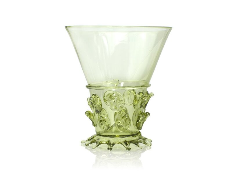 Historisches Glas, Berkemeier, 10 cm, grün P27