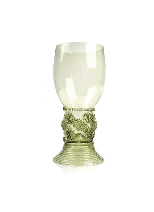 Historisch glas, Roemer, 20 cm, groen