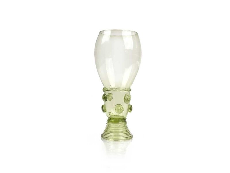 Historical glass, Roemer, 17 cm, green P46