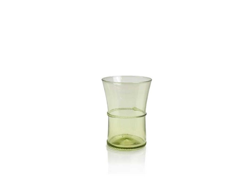 Glass, Fern glass 9 cm, green