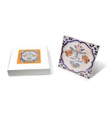 Replica tegel, Delfts blauw, Drie-tulp
