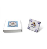 Carrelage réplique, bleu de Delft, perroquet, 10x10cm