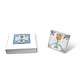 Replica tegel, Delfts blauw, Tulp Oranje/Goud, 10x10cm