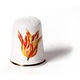 Thimble, Red with yellow tulip, Marrel