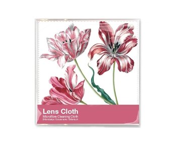 Lens cloth, 15 x 15 cm, Three tulips, Merian