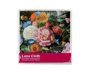 Lens cloth, 15x15 cm, Still life with flowers, De Heem