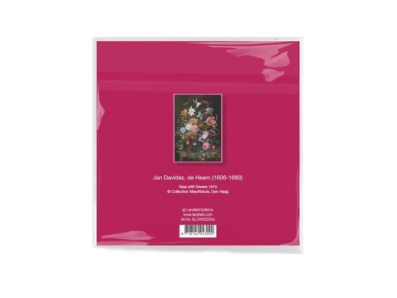 Toile de verre, 15x15 cm, Nature morte aux fleurs, De Heem