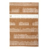 Papier cadeau, canaux d'Amsterdam Or Papier cadeau, canaux d'Amsterdam Or