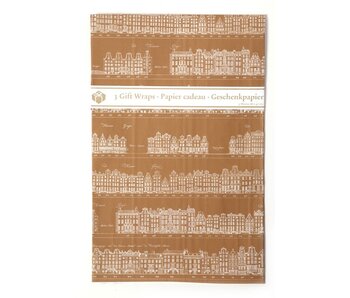 Geschenkpapier, Amsterdam Kanäle Gold