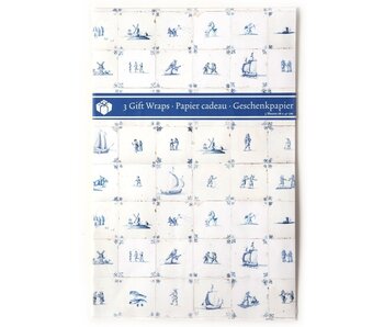 Geschenkpapier, Delfter blaue Fliesen