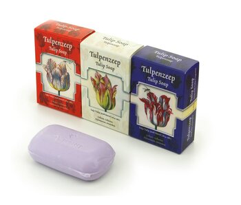 Tulpenzeep, set van 3 zeepjes, Jacob Marrel
