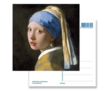 Ansichtkaart ,Meisje met de parel, Vermeer
