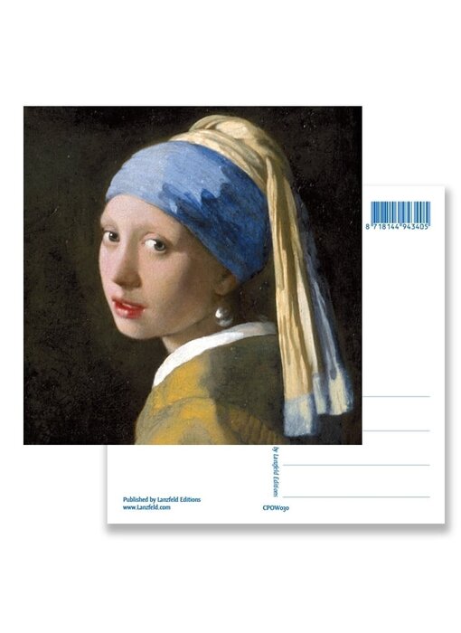 Carte postale, fille avec une boucle d'oreille perle, Vermeer