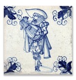 Postkarte, Delfter blauer Kachel Lautenspieler