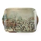 Mini Serviertablett, 21 x 14 cm, Winterlandschaft, Avercamp
