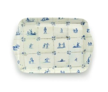 Mini plateau, 21 x 14 cm, Carreaux, Faience de Delft