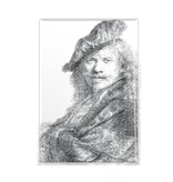 Fridge Magnet, Self-Portrait Leaning on a Stone Sill, Rembrandt