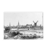 Aimant de réfrigérateur, vue d'Amsterdam, Rembrandt