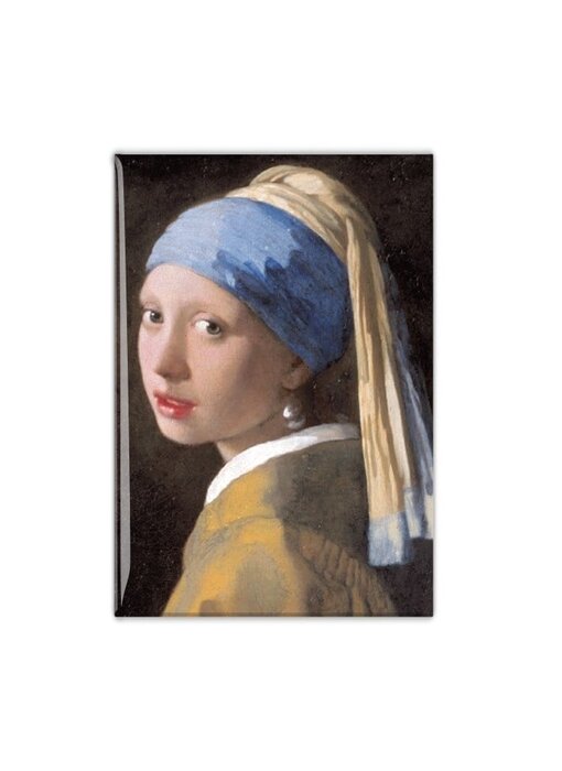 Magnet de réfrigérateur, fille avec une boucle d'oreille perle, Vermeer