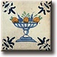 Imán de nevera, azulejo azul de Delft, frutero