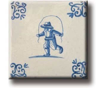 Kühlschrankmagnet, Delfter blaue Fliese, Kinderspieleg
