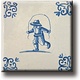 Aimant de réfrigérateur, Carrelage bleu Delft, Jeux pour enfants