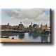 Aimant de réfrigérateur, vue de Delft, Vermeer