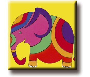 Aimant de réfrigérateur, éléphant, illustration
