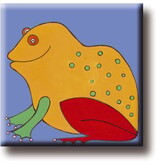 Aimant de réfrigérateur, grenouille, illustration Aimant de réfrigérateur, grenouille, illustration