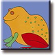 Kühlschrankmagnet, Frosch, Illustration