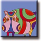 Kühlschrankmagnet, Nilpferd, Illustration