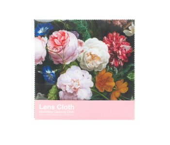 Lens cloth, 15x15 cm, Still life with flowers, De Heem