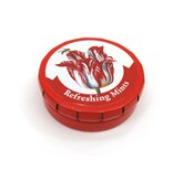 Peppermint tin, Red tulip with bee, Marrel Peppermint tin, Red tulip with bee, Marrel
